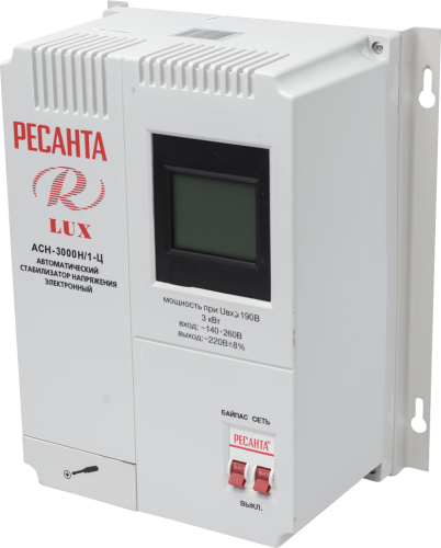 Стабилизатор напряжения серии LUX Ресанта АСН-3000Н/1-Ц